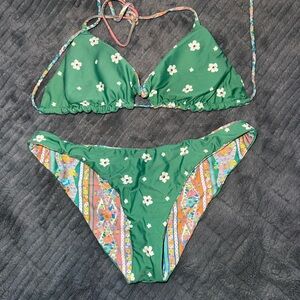 O'Neill Green Floral Bikini